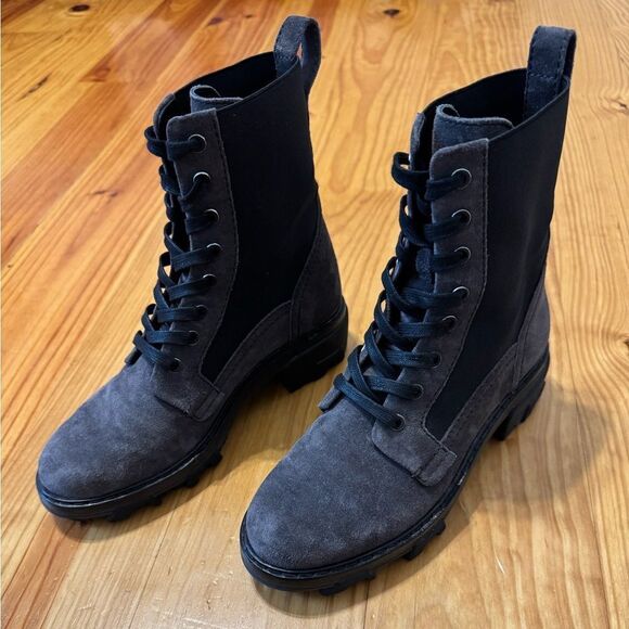 Rag & Bone Shiloh Asphalt Suede Boots Women’s Size: 37.5 (US 7-7.5) - Picture 4 of 13